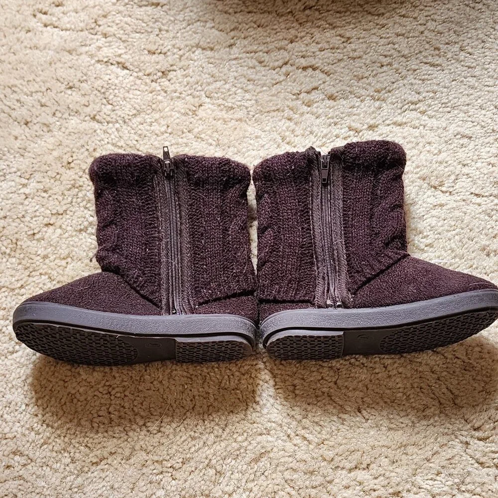 REDVOLUTION - Toddler Girl Boots Dark brown PU Leather boots. Size 7
